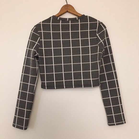 WAYF grid pattern design Crop top large - Picture 2 of 3